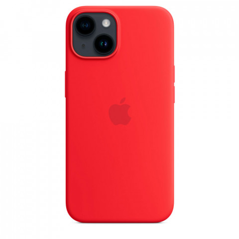 Чехол LUX Silicone Case для iPhone 14 Red with MagSafe